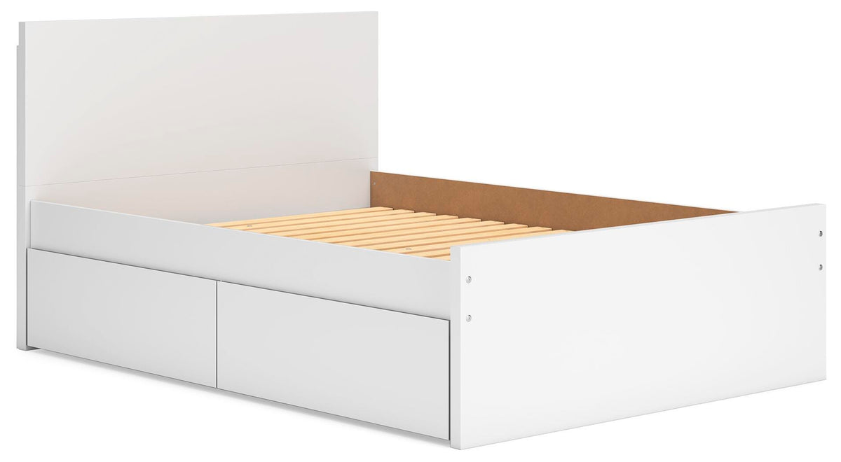 Onita Panel Platform Bed with 1 Side Storage - Full