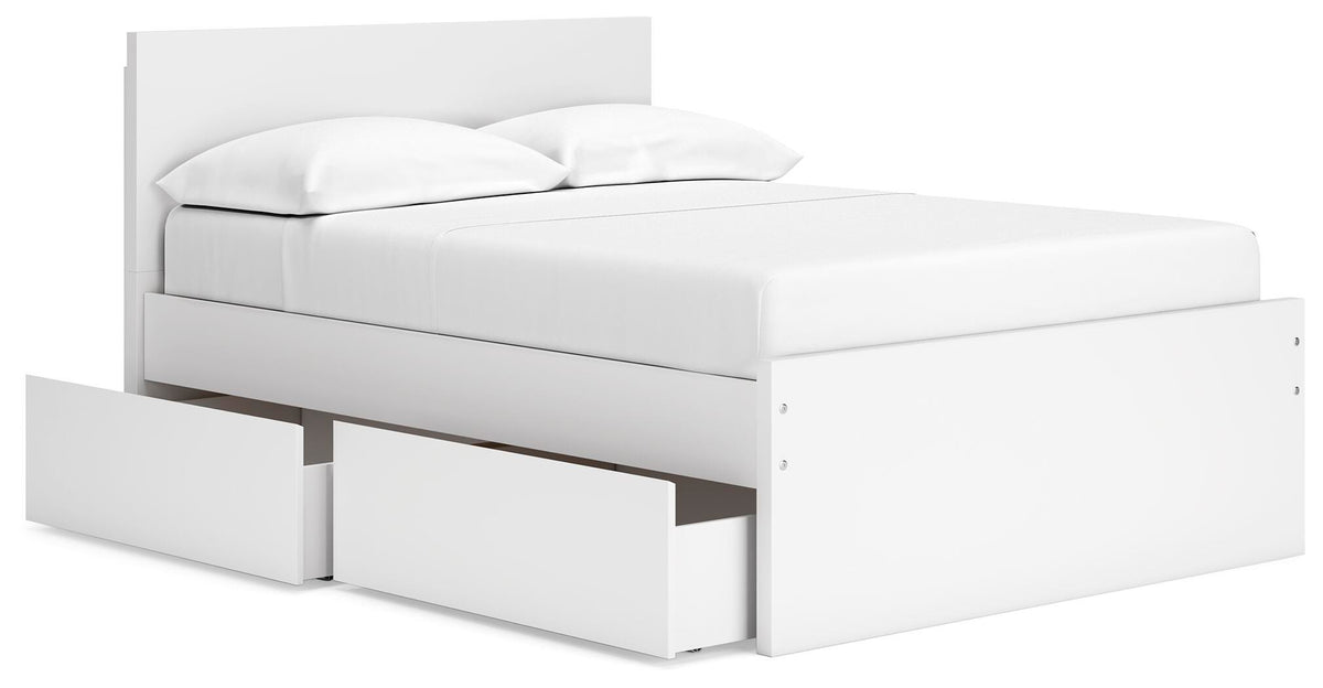 Onita Queen Panel Platform Bed with 1 Side Storage