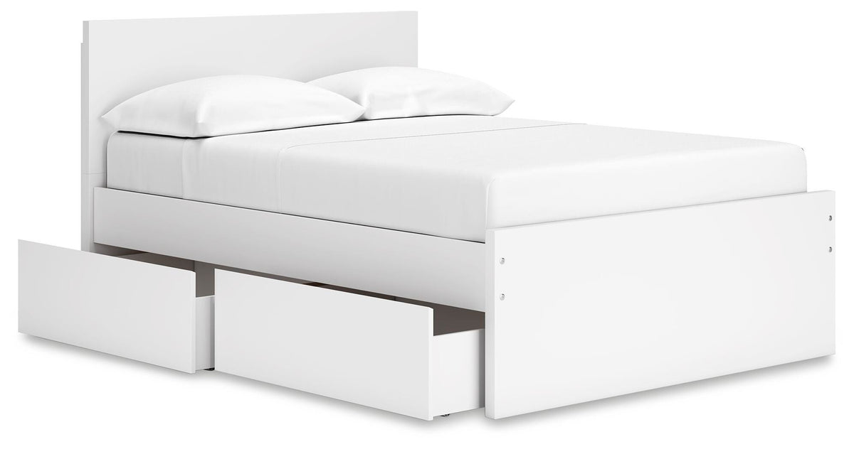 Onita Panel Platform Bed with 2 Side Storage - Full