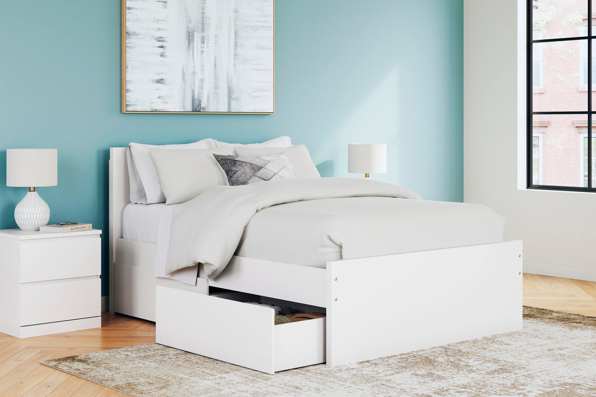 Onita Panel Platform Bed with 2 Side Storage - Full
