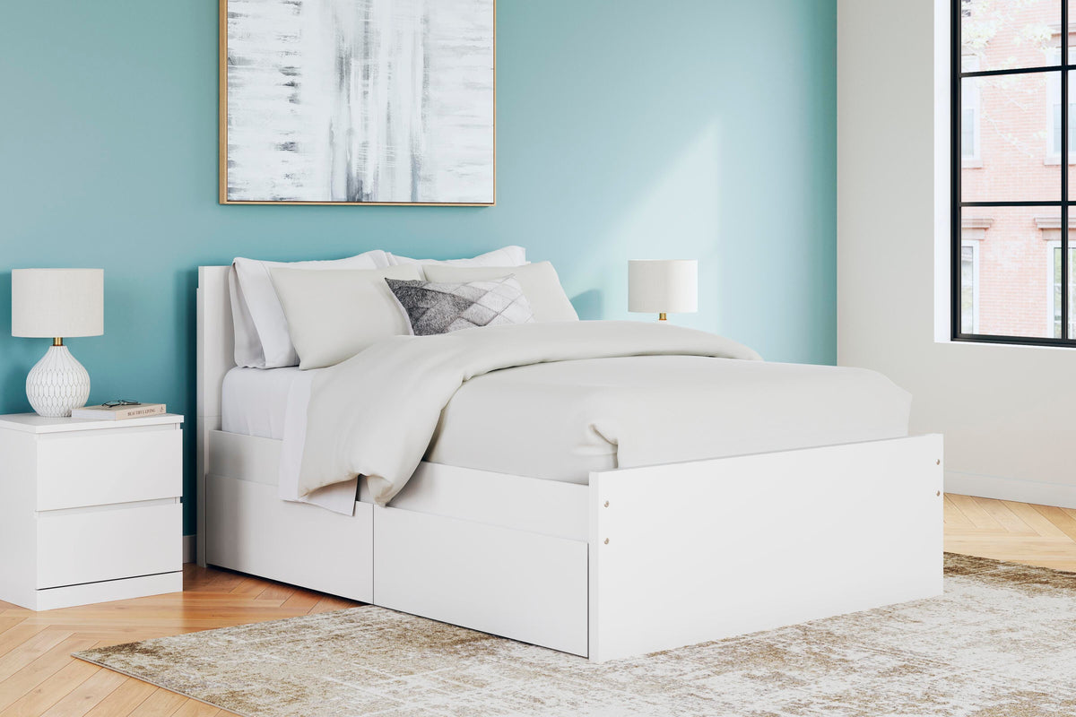 Onita Panel Platform Bed with 2 Side Storage - Full