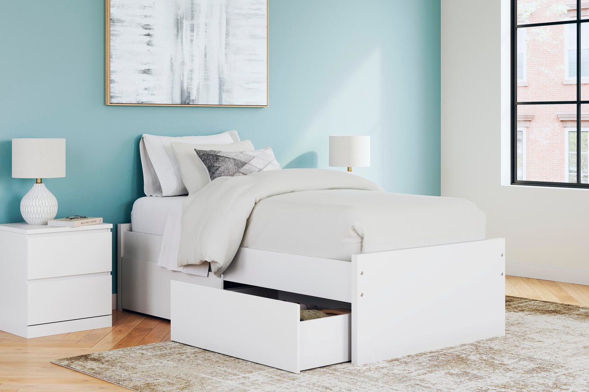 Onita Platform Bed with 1 Side Storage - Twin