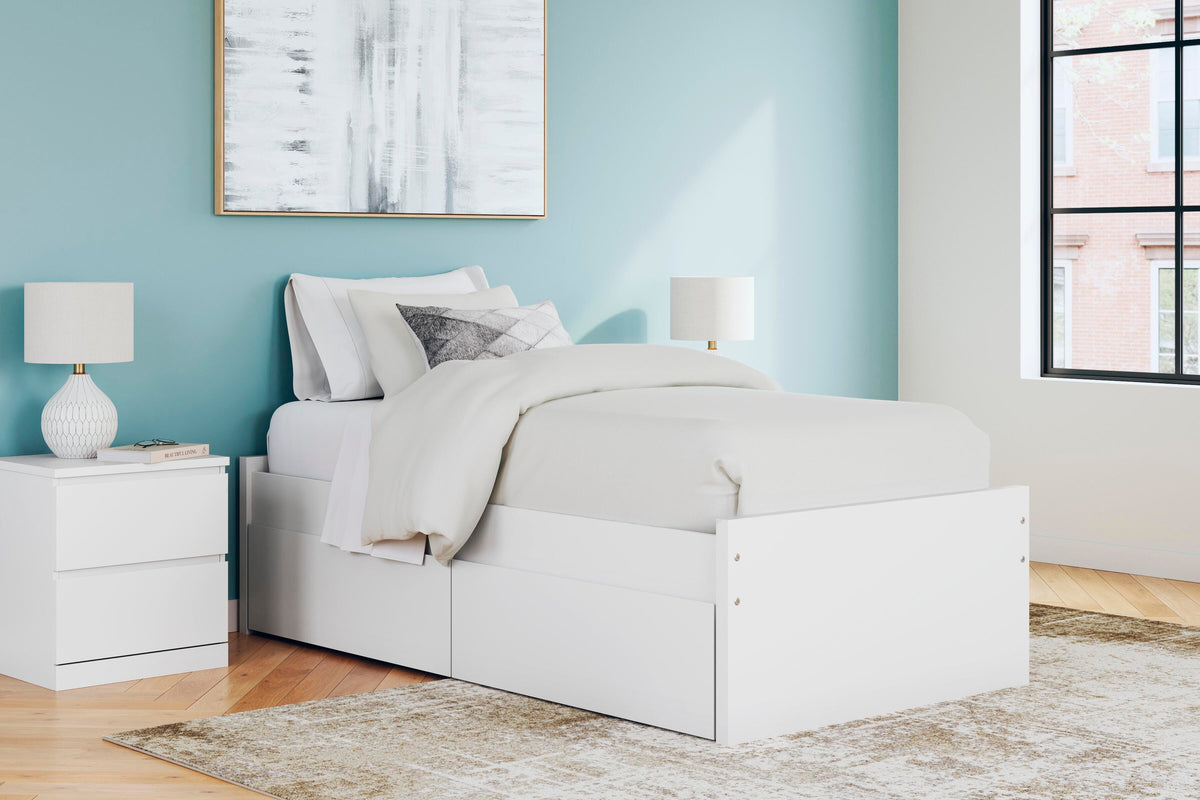 Onita Platform Bed with 1 Side Storage - Twin