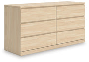 Onita Six Drawer Dresser - Natural