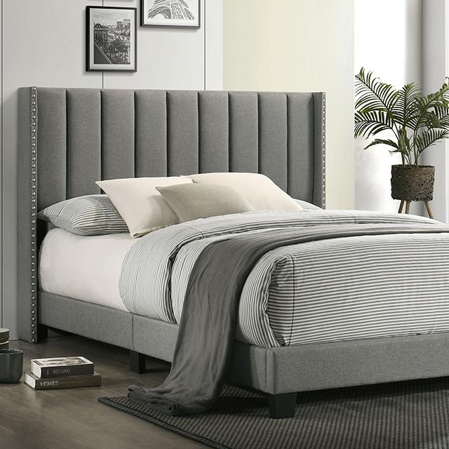 KAILEY Cal.King Bed, Light Gray image