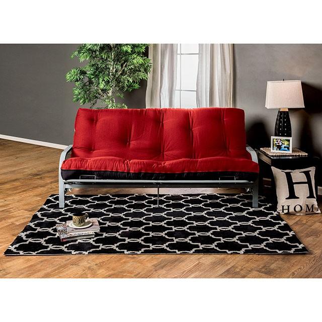 KNOX Red 8" Red/Black Futon Mattress w/ Inner Spring