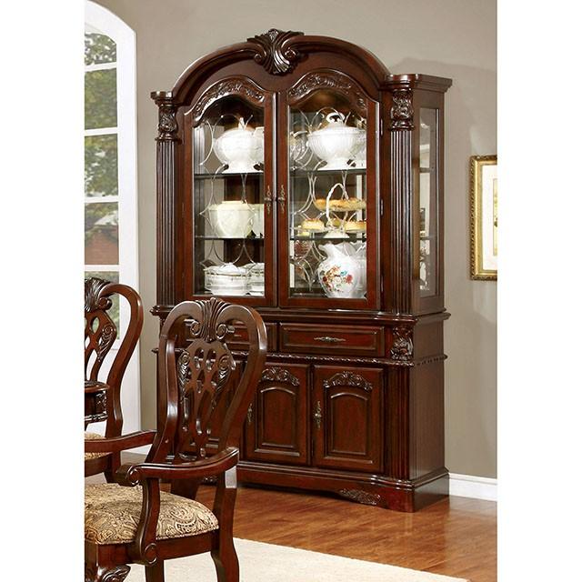 ELANA Brown Cherry Hutch & Buffet, Cherry