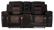 Commander Brown Rec Gliding Loveseat