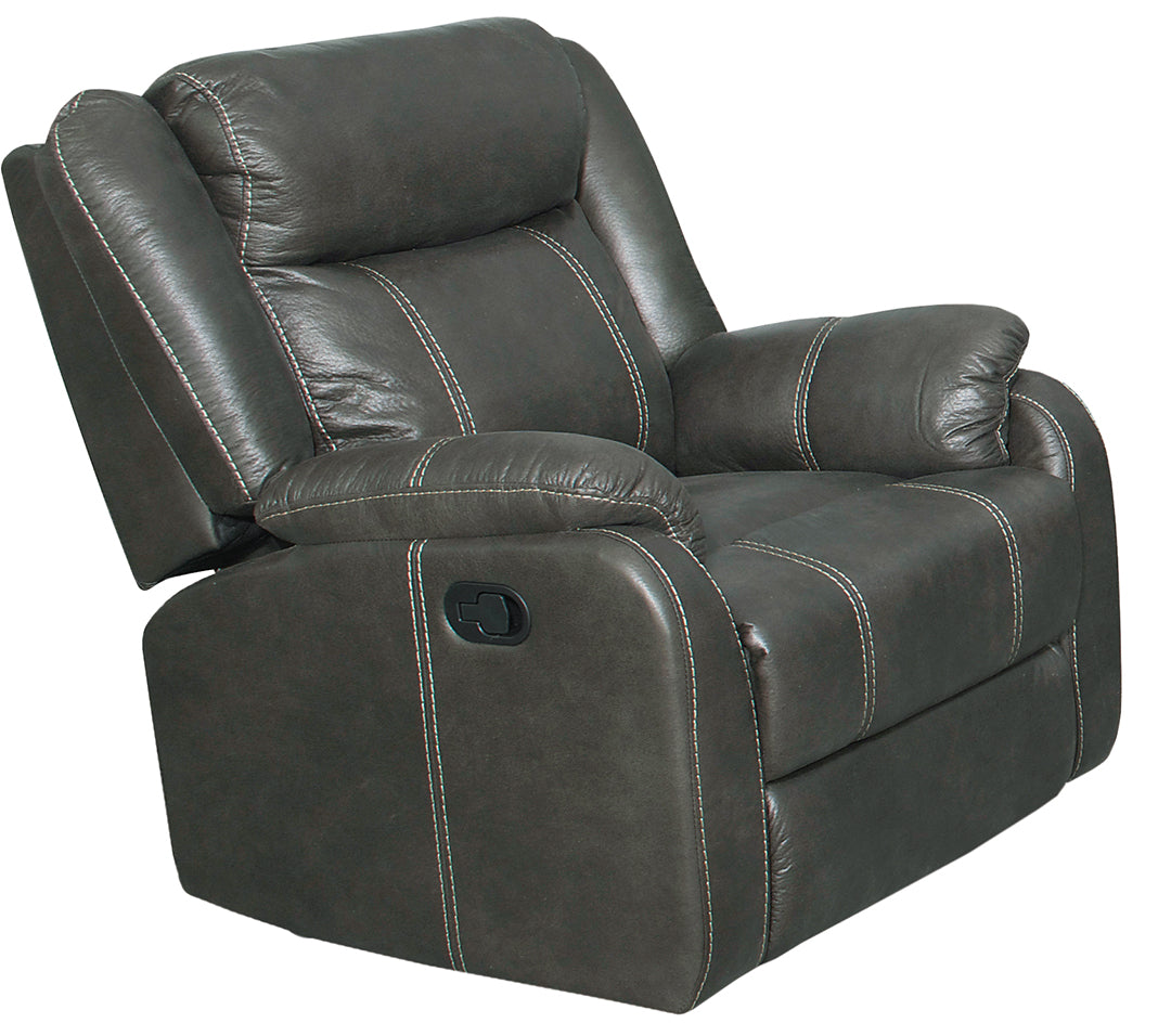 Gin Rummy Charcoal Chaise Glider Recliner