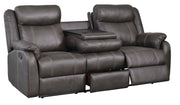 Gin Rummy Charcoal Reclining Sofa