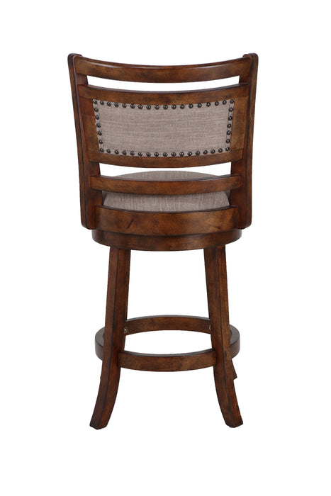 ABERDEEN 24" COUNTER STOOL-DK BROWN W/FABRIC SEAT