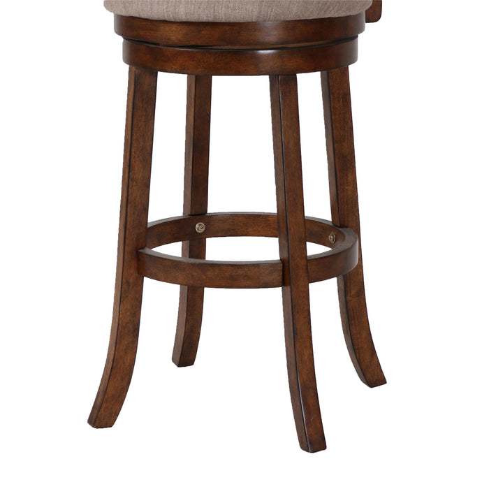 ABERDEEN 29" BAR STOOL-DK BROWN W/FABRIC SEAT