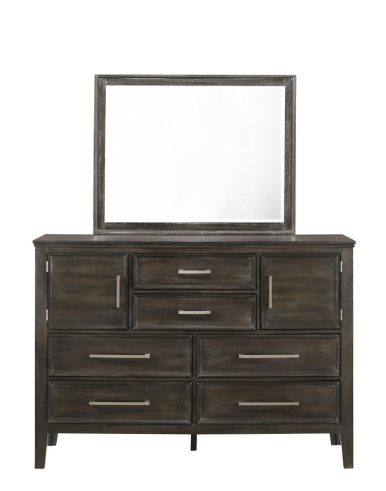 ANDOVER 60" DRESSER W/DOORS-NUTMEG