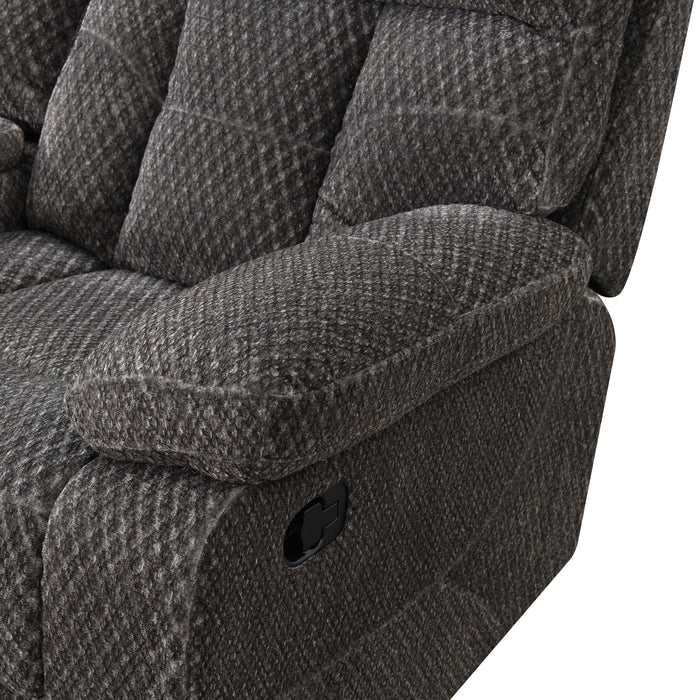 BRAVO SOFA W/DUAL RECLINER-CHARCOAL