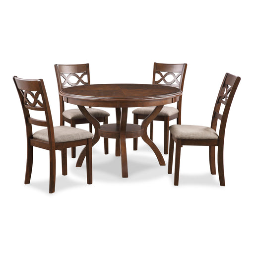 CORI ROUND DINING 5 PC SET-CHERRY image