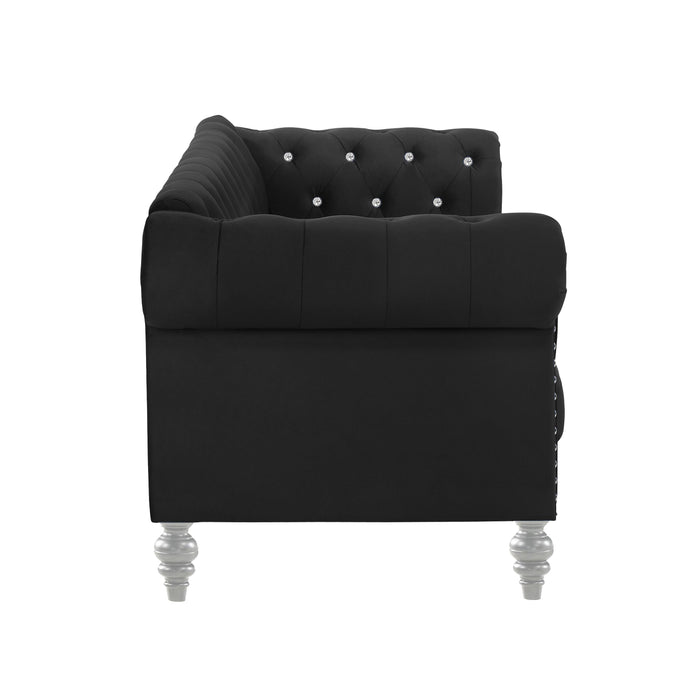 EMMA CRYSTAL LOVESEAT-BLACK