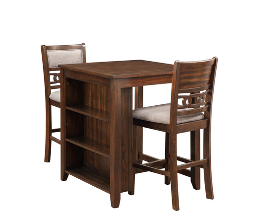 GIA 30" COUNTER TABLE W/2 CHAIRS & STG SHELF-CHERRY image