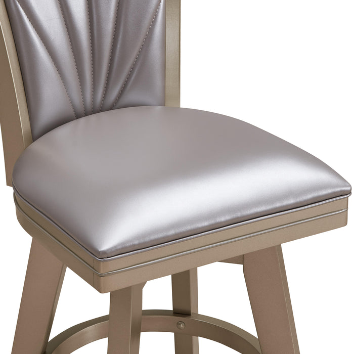 JAZZ 30" SWIVEL BAR STOOL-PEARL/GOLD