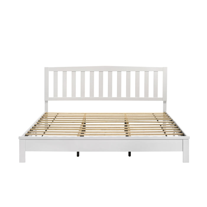 LEO 6/6 EK SLAT BED-HB/FB/RAILS-WHITE