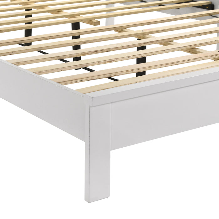 LEO 6/6 EK SLAT BED-HB/FB/RAILS-WHITE