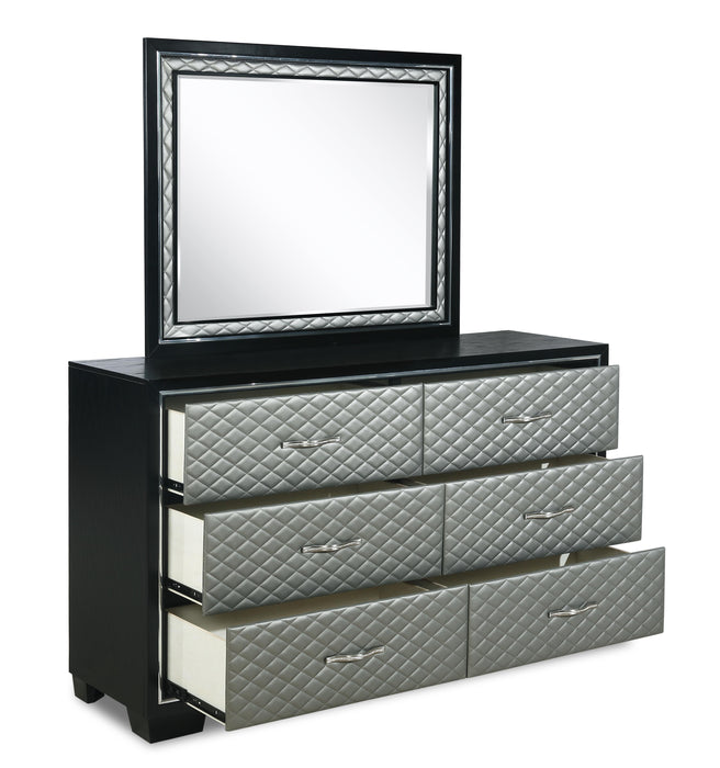 LUXOR DRESSER-BLACK/SILVER