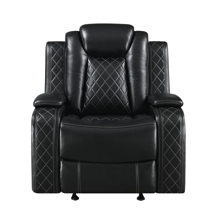 ORION GLIDER RECLINER W/ PWR FR & HR-BLACK