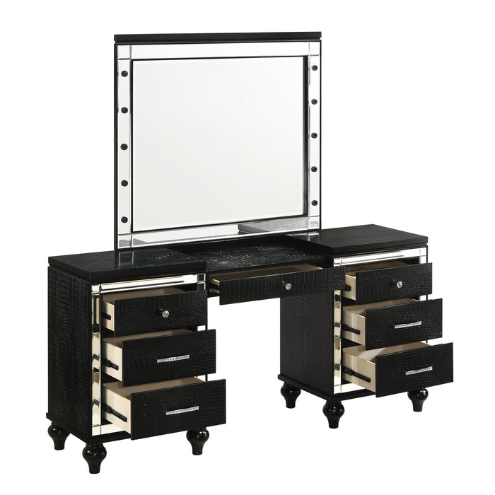 VALENTINO VANITY TABLE MIRROR (BULBS NOT INCLUDED)-BLACK