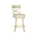 YORK 24" COUNTER STOOL-ANT WHITE W/FABRIC SEAT image