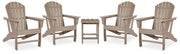 Sundown Treasure 4 Adirondack Chairs and Outdoor End Table