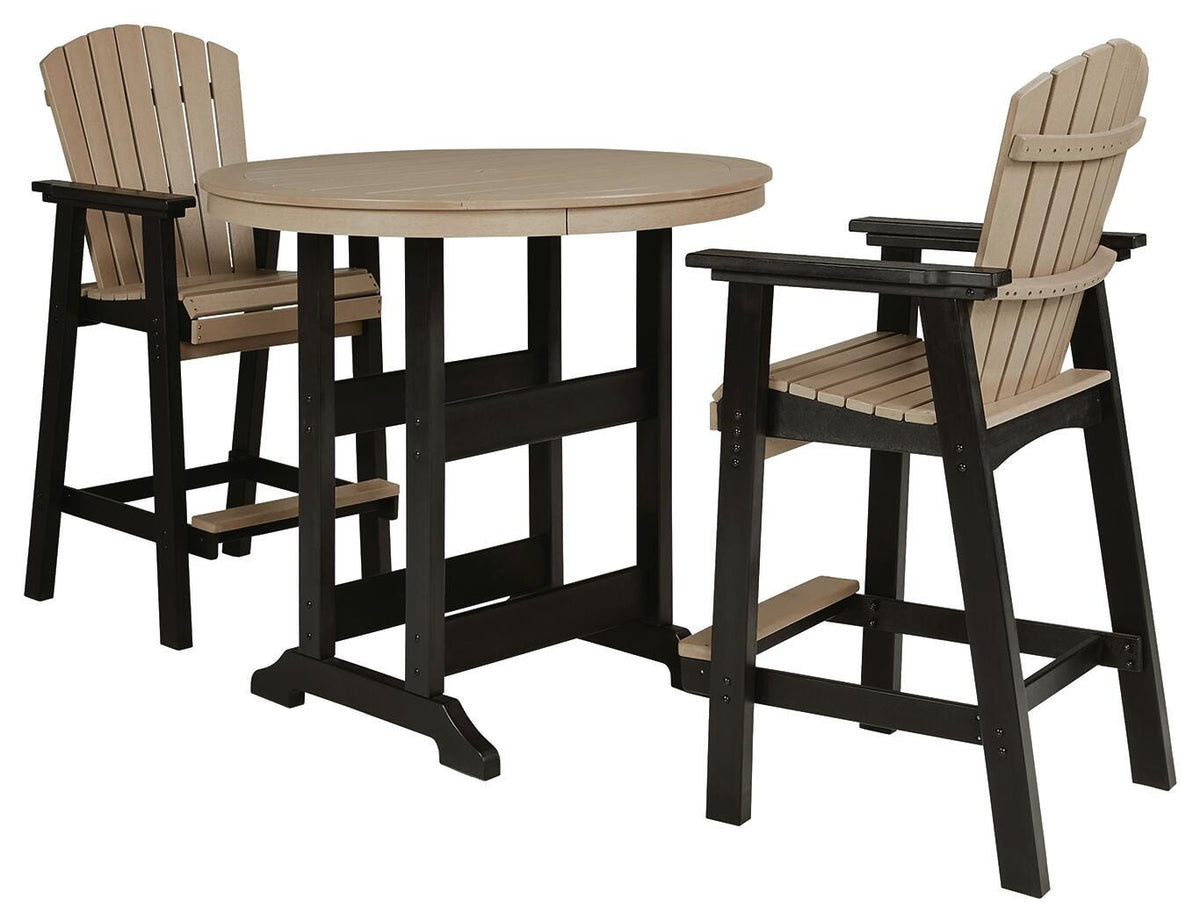 Fairen Trail Outdoor Counter Height Dining Table with 2 Barstools
