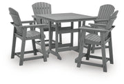 Sanctuary Beach Outdoor Counter Height Dining Table and 4 Barstools
