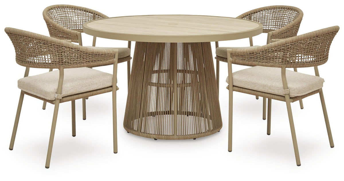 Orchard Beach Outdoor Dining Table and 4 Chairs