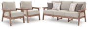Grover Beach Outdoor Sofa with 2 Lounge Chairs