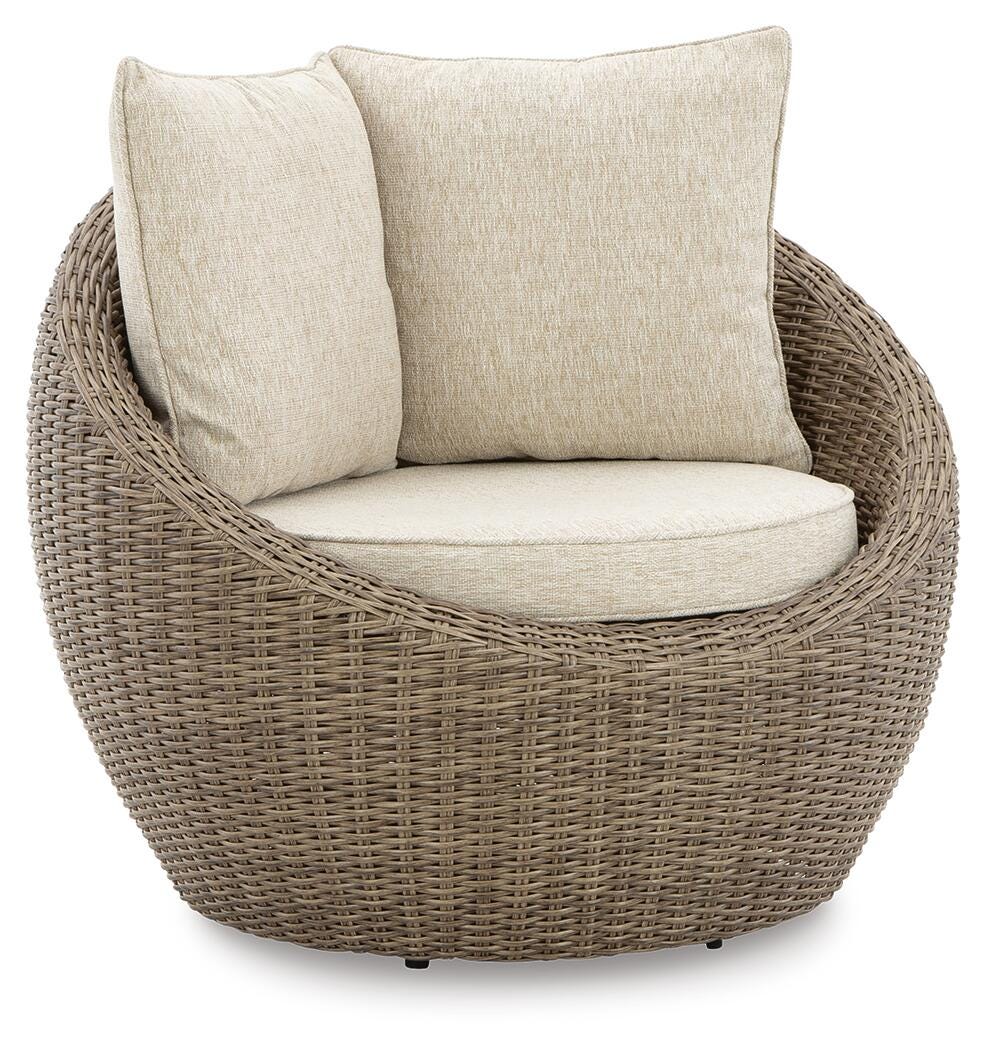 Danson 2 Swivel Lounge Chairs and End Table