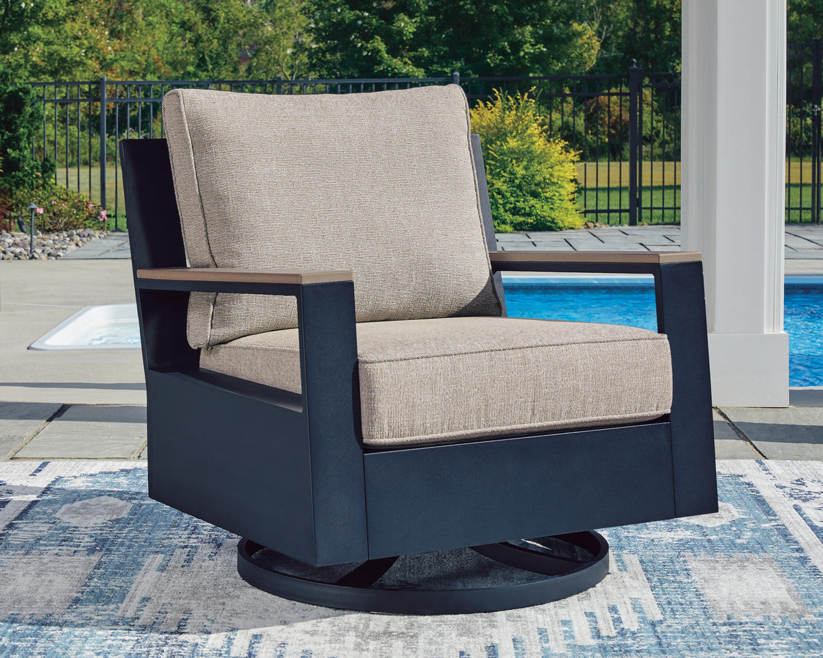 East Beach Outdoor Sofa with 2 Swivel Glider Chairs