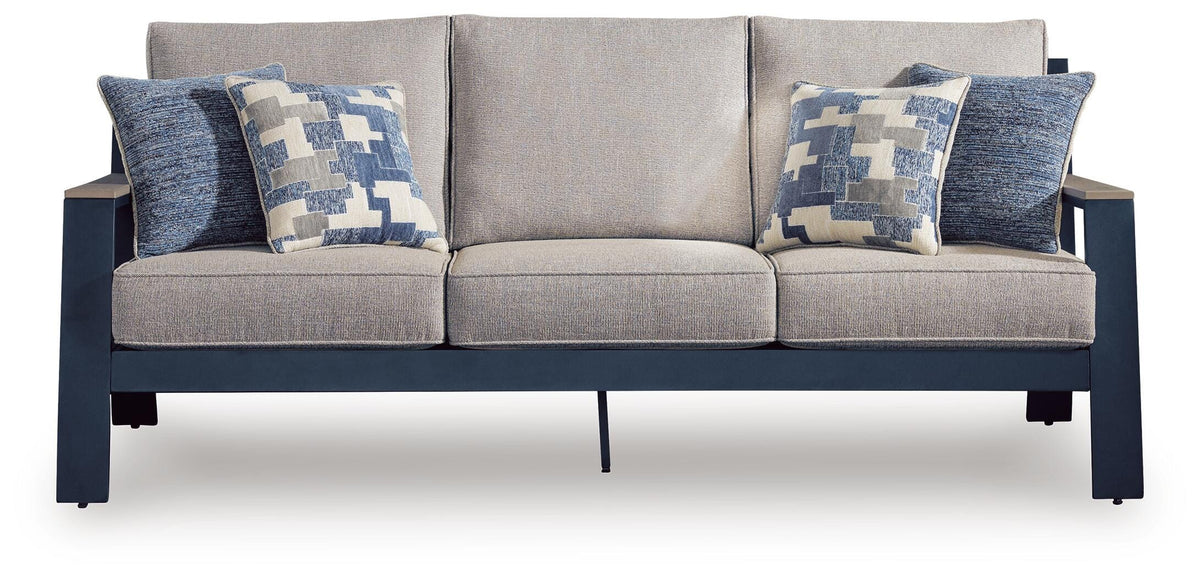 East Beach Outdoor Sofa with 2 Swivel Glider Chairs