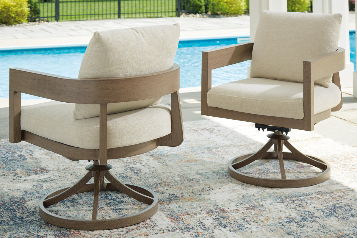 Serene Bay Swivel Chair w/Cushion (2/CN) Nuvella®