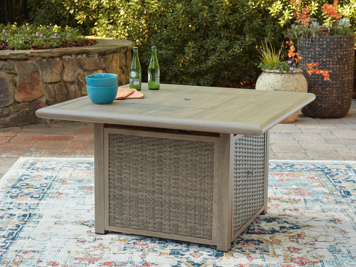 Cliff Trails Square Fire Pit Table