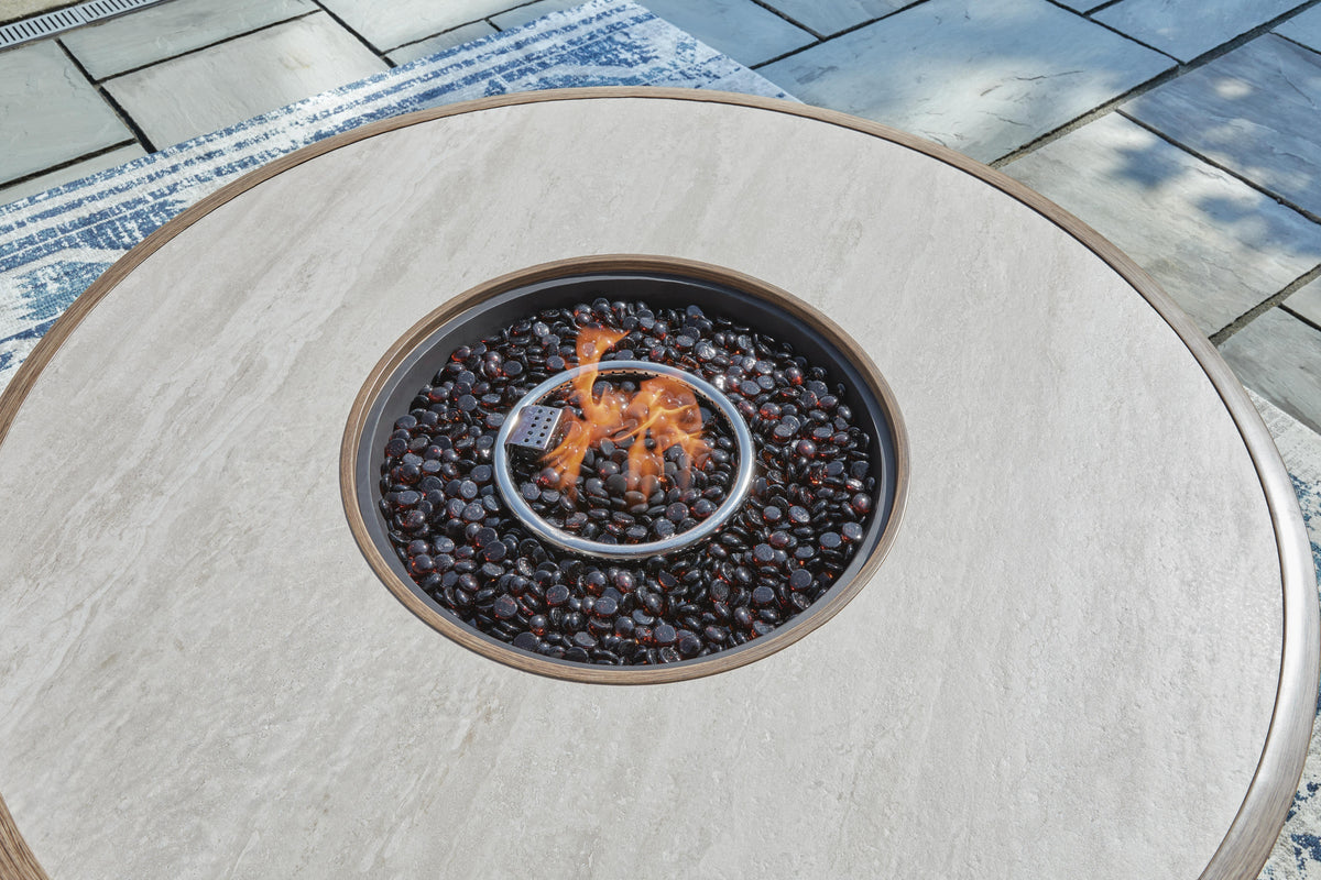 Rainier Ranch Round Fire Pit Table