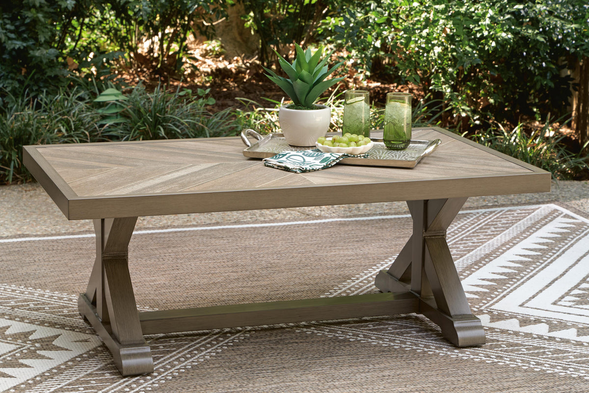 Laguna Heights Outdoor Sofa and 2 Chairs with Coffee Table