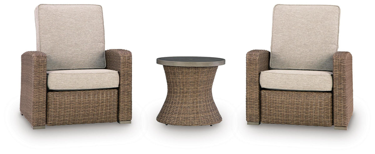 Laguna Heights 2 Outdoor Recliners and End Table