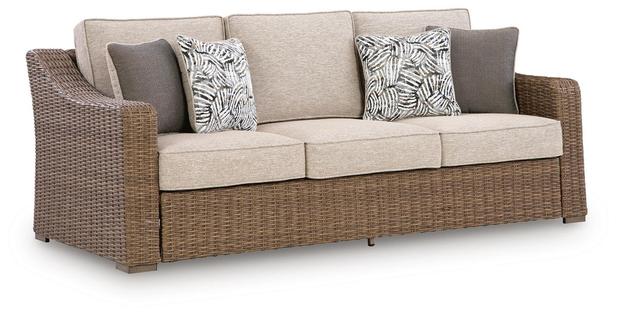 Laguna Heights Outdoor Sofa and 2 Chairs with Coffee Table