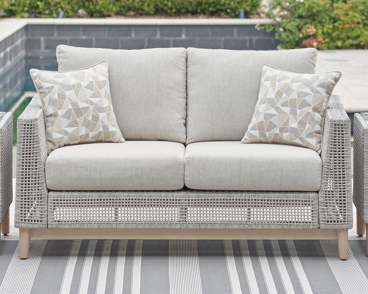 Seton Creek Outdoor Sofa and Loveseat with Coffee Table