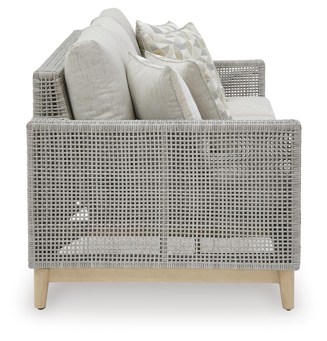 Seton Creek Outdoor Sofa and Loveseat with Coffee Table