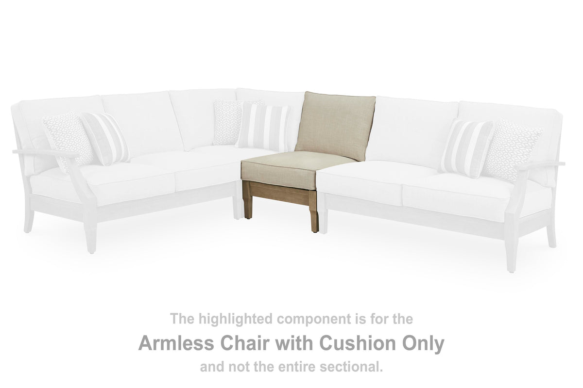 Clare View Armless Chair w/Cushion