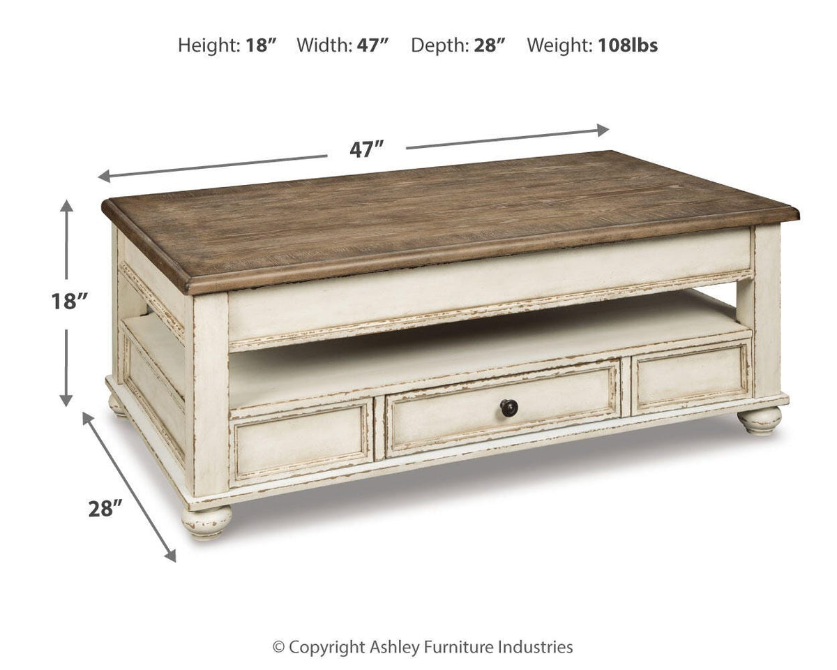 Realyn Coffee Table with 2 End Tables
