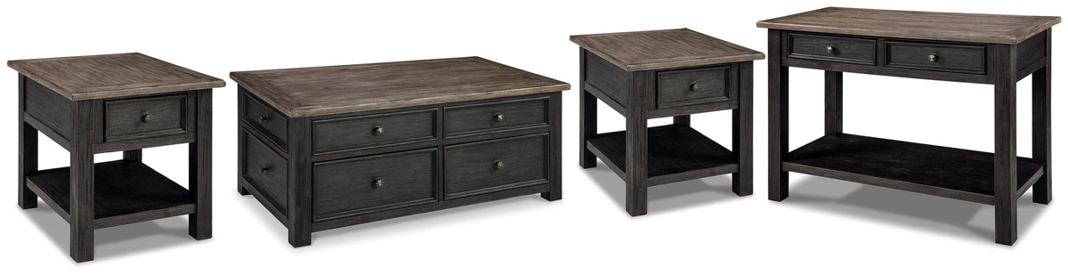 Tyler Creek Coffee Table and 2 End Tables with Console