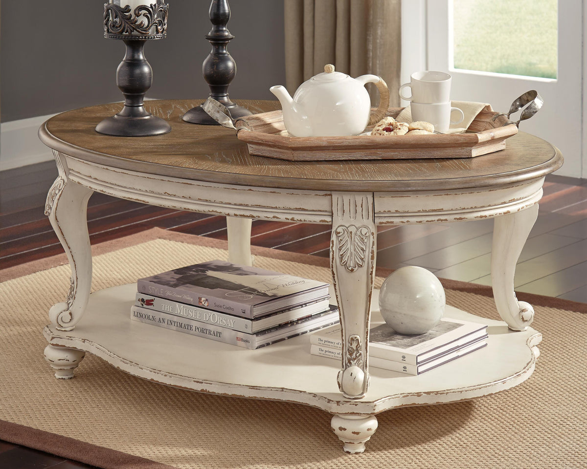 Realyn Coffee Table with 1 End Table
