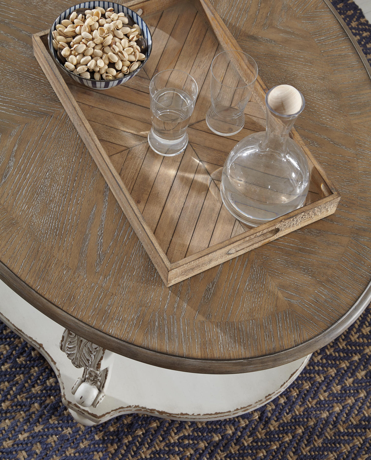 Realyn Coffee Table and 2 End Tables