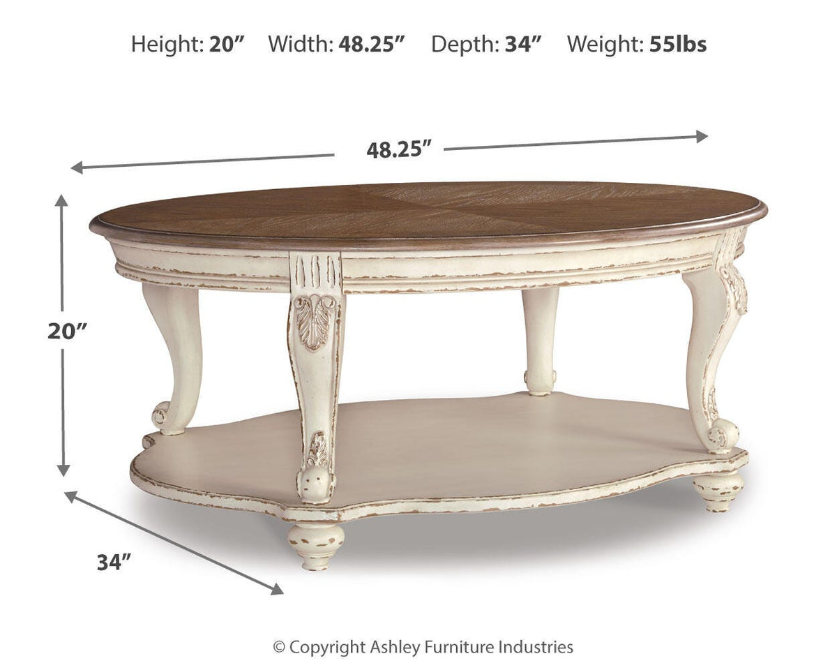 Realyn Coffee Table with 1 End Table
